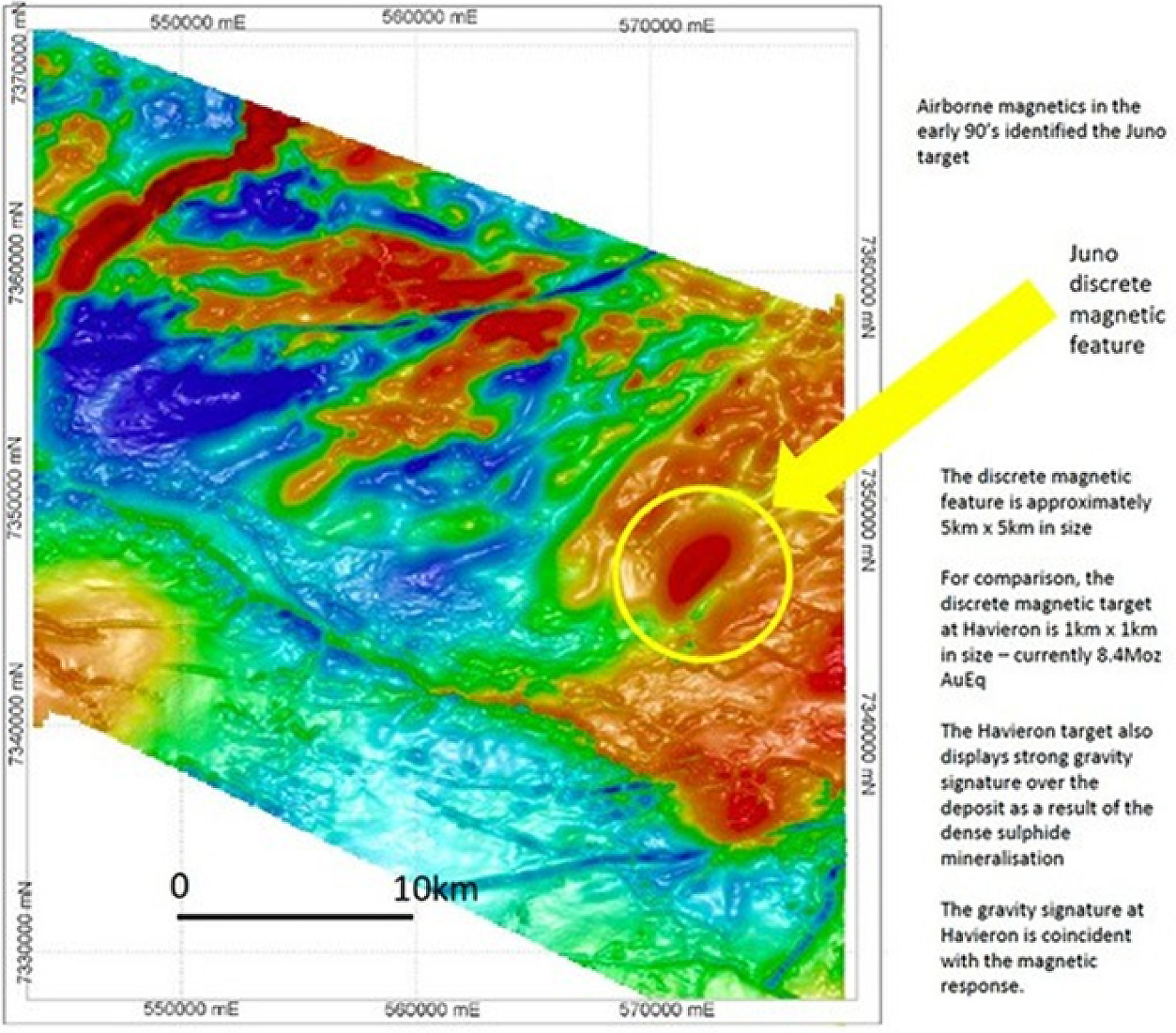 Juno project gold exploration magnetic feature Juno project gold exploration magnetic feature