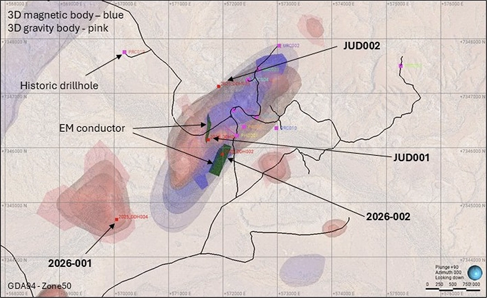 Juno Drill Hole Collar Locations